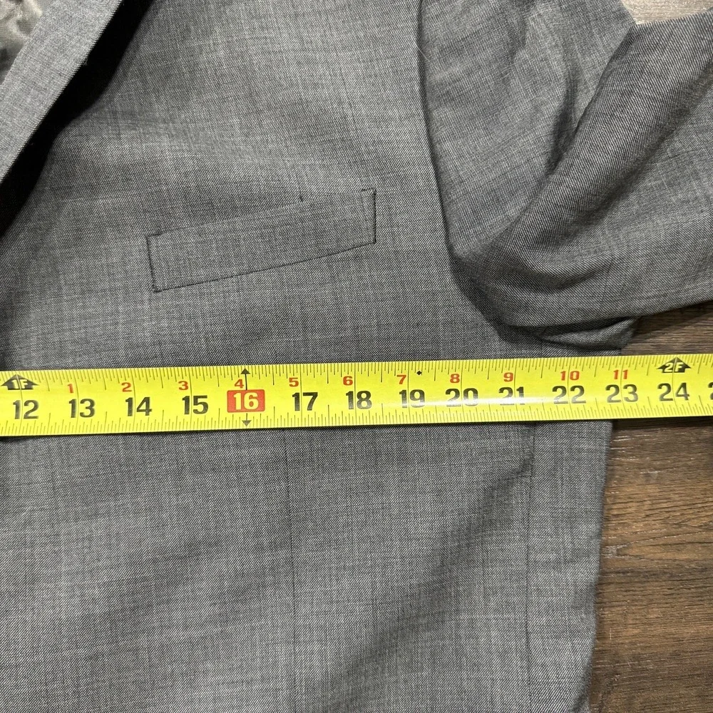 Lauren Ralph Lauren Men Blazer Office Grey Dress Jacket 2 Button Closure FLAW 44